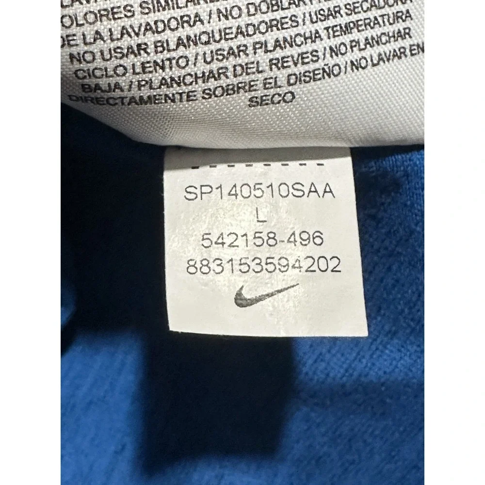 Nike Golf Shirt Men Large Blue Tour Performance Long Sleeve Tee‎ Logo Large